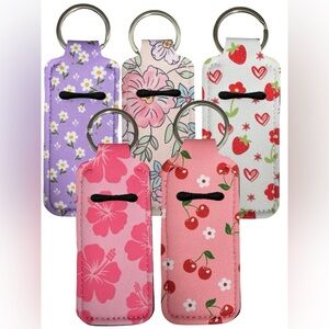 Lip Balm/Chapstick Keychain Holder - set of 5
